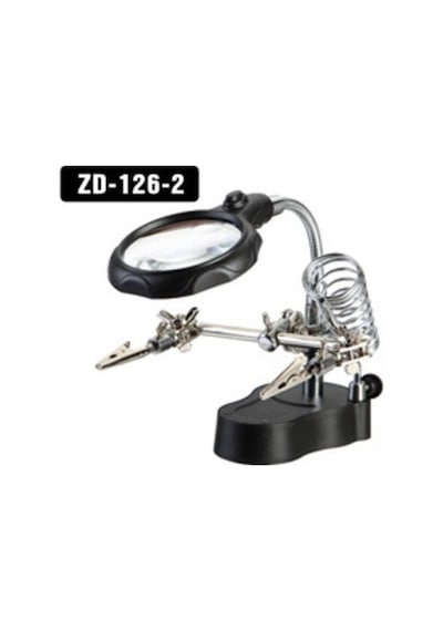 Büyüteçli 3. El Kart Tutuculu Havya Standı Zd 126-2 (Mg 16126A)