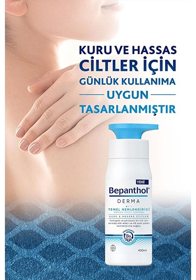 3 Adet Bepanthol Derma Temel Nemlendirici Vücut Losyonu 400 Ml