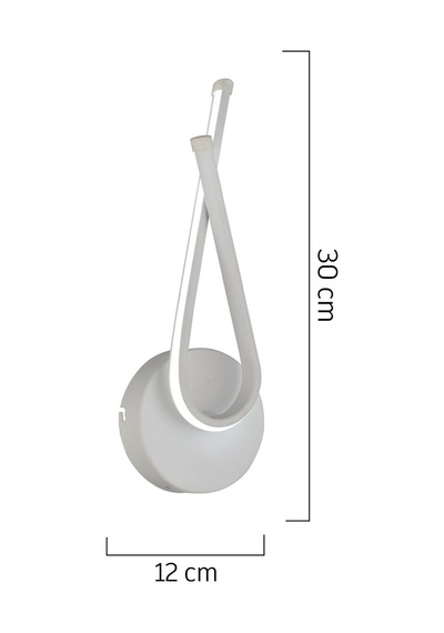 Pedra Beyaz 20 Watt Duvar Lambası Modern Tasarım Salon Led Aplik Beyaz