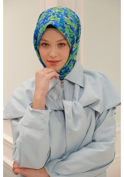 Silk Home Soft Eşarp 73081-13 Taş, Saks, Yeşil, Mavi