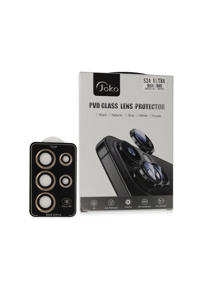 Joko Samsung Galaxy S24 Ultra Pvd Metal Kamera Lens Darbeye Dayanıklı Tam Uyumlu - Gold