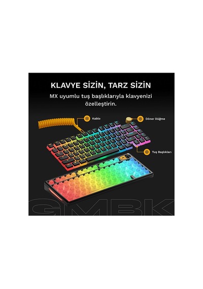 Glorıous %75 Membran Kablolu Gaming Q Klavye
