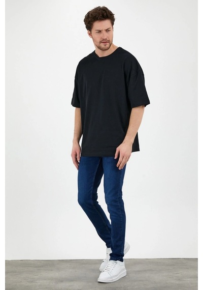 Unisex Siyah Beyaz Oversize Bol Kesim Basic 2 Li Paket Tshirt Beyaz