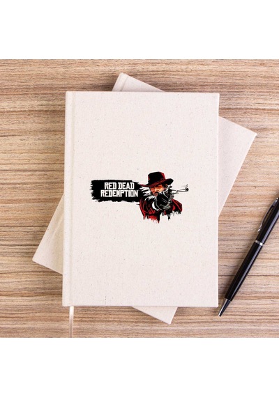 Red Dead Redemption 2 Afiş Çizgisiz Kanvas Defter Krem
