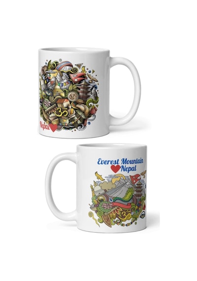 Nepal Kupa Bardak 2 Adet Seyahat Hatıra Nepal Mug