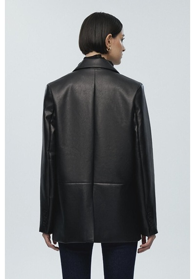 Mavi Kadın Pu Blazer Ceket Siyah 1110494-900 Siyah