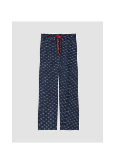 Lcw Young Lacivert Bisiklet Yaka Puantiyeli Kadın Pijama Takımı