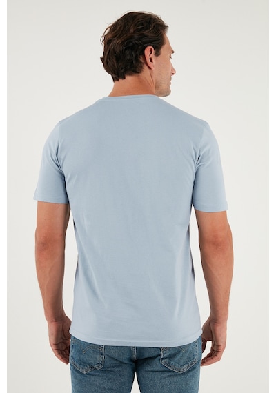 Buratti Pamuklu Regular Fit Bisiklet Yaka Erkek T Shirt 59020204 Açık Mavi