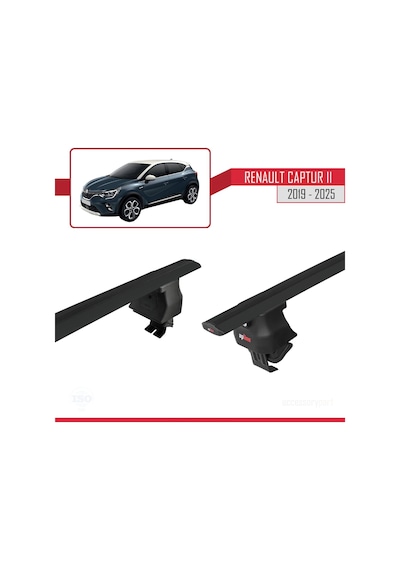 Renault Captur 2 2019 Ve Sonrası İle Uyumlu Ace-4 Ara Atkı Tavan