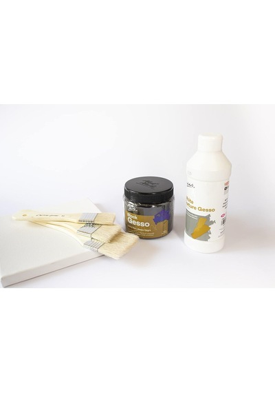 Gesso Boya Fırçası Seti, 3 Fırça Seti, 2, 4 Ve 6 Boylarında, Düz Fırçalar, Gesso, Akrilik, Yağlı Boya, Sulubo