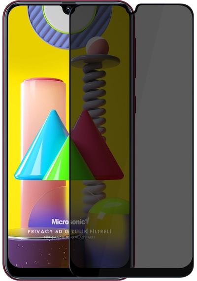 Microsonic Samsung Uyumlu Galaxy M31 5D Gizlilik Filtresi Siyah 439006869