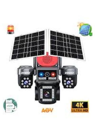 Avenir Av-s445 8 Mp Solar 4k Güneş Enerjili Gece Görüşlü Güvenlik Kamerası