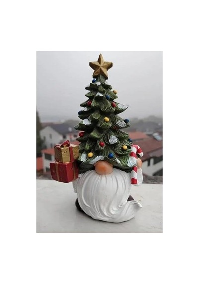 Dekoratif Yılbaşı Cüce Ve Çam Ağacı Biblosu Noel Dekorasyon Figürü Hediyelik Yeni Yıl Süsü Genel