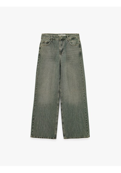 Koton Pamuklu Bol Kesim Ekose Taş Detaylı Jean Pantolon - Loose Straight Fit Jean Ovd 7wal40191md Koton Pamuklu Bol Kesim Ekose Taş Detaylı Jean Pantolon - Loose Straight Fit Jean Ovd 7wal40191md
