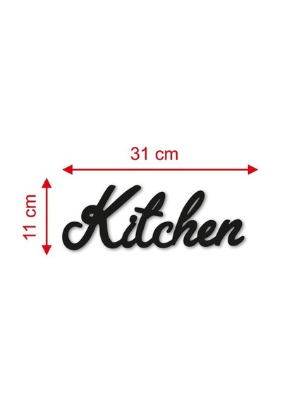Cajuart Dekoratif Kitchen Mutfak Yazılı Ahşap Duvar Tablo Dekor