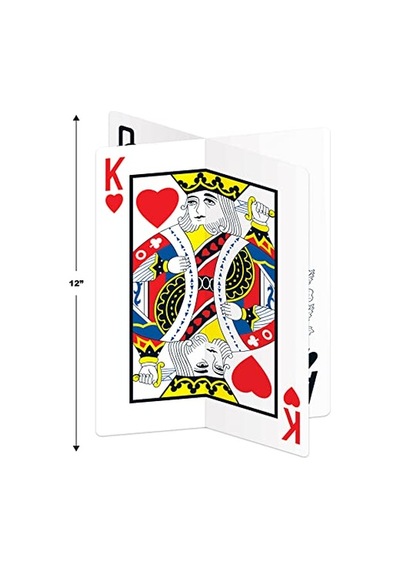 54924 4 Parça 3d Oyun Kartı Merkezi Parçaları, 30,48 Cm, Kağıt, Çok Renkli