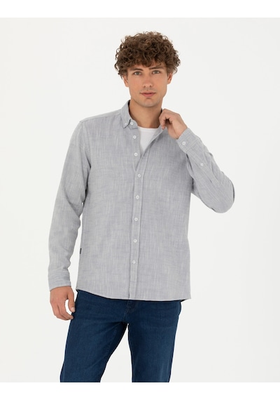 Pierre Cardin Erkek Mavi Desenli Gömlek 50278180-vr036 Mavi