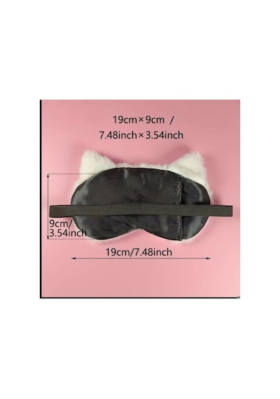 Yıwushı 1 Adet Kadınlar İçin Sevimli 3d Kedi Desenli Peluş Uyku Maskesi, Yumuşak Polar Göz Kapağı