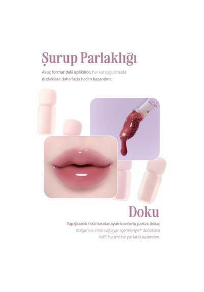 Pigmentli, Parlak Bitişli Dolgunlaştırıcı Lip Gloss Volumate Gloss 207 Hazy Dawn Mauve