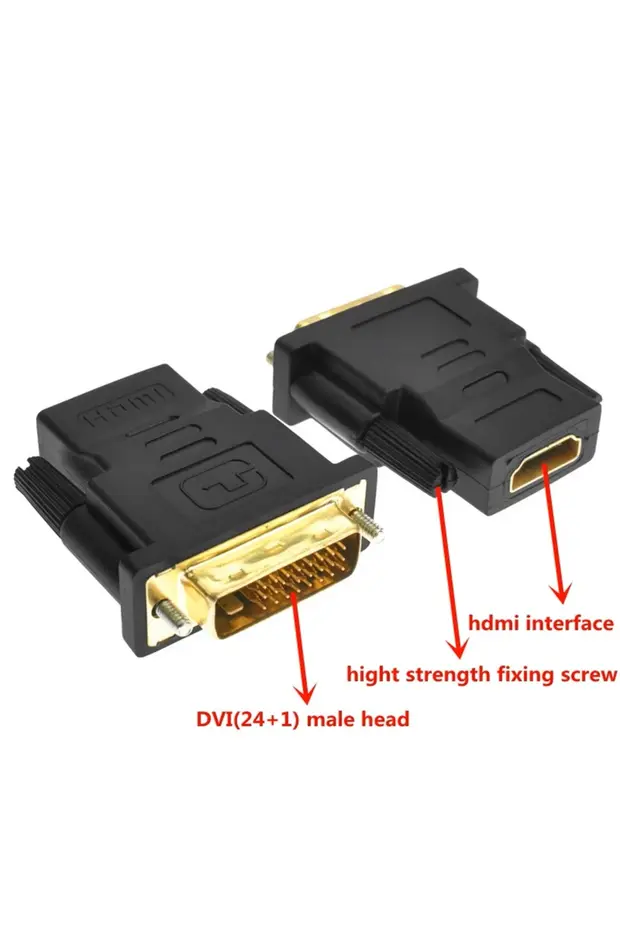Dvı Hdmı Adaptörü Dvı 24+1 Hdmı Kaplama Fiş Dvı Erkek Hdmı Uyumlu Video Dönüştürücü Pc Hd Tv İçin