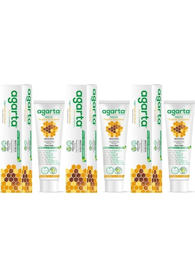 Agarta Doğal Diş Macunu 100ml Propolisli 3 Lü Set Beyazlık