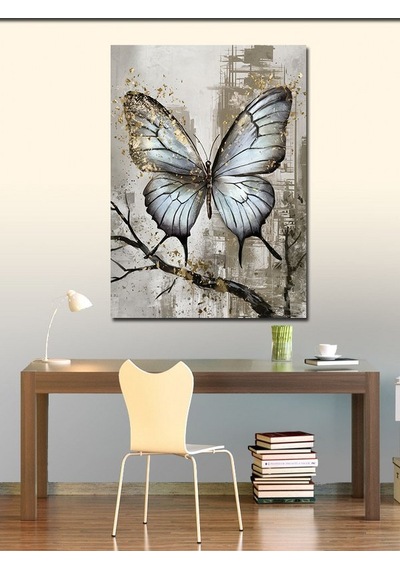 Kanvas Tablo Ağaç Ve Kelebek 50cmx70cm