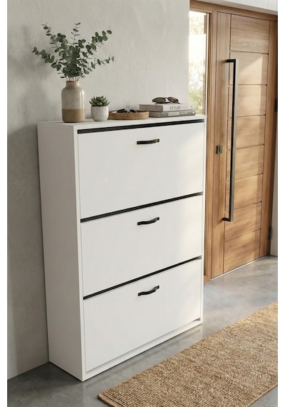Ayakkabılık 3 Düşer Kapaklı 6 Bölmeli Modern Çok Amaçlı Ayakkabı Dolabı 193 Beyaz Çok Renkli Ayakkabılık 3 Düşer Kapaklı 6 Bölmeli Modern Çok Amaçlı Ayakkabı Dolabı 193 Beyaz Çok Renkli