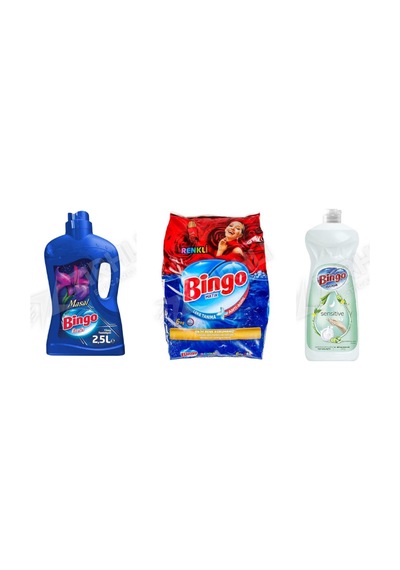 Bingo Yüzey Tem. Fresh 2.5 Lt + Renkli Ler 6 Kg + Sıvı Bulaşık Deterjanı 1500 Ml 3'lü Set Diğer