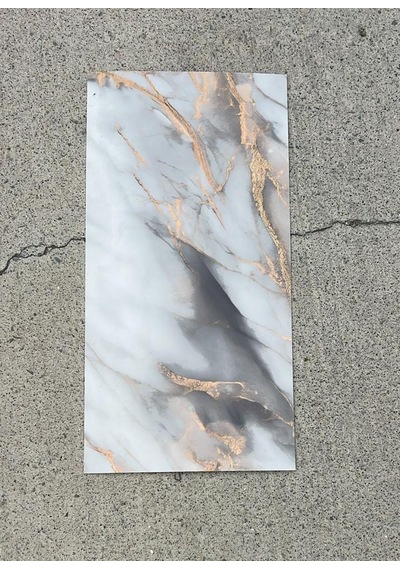 Shiny Mix Color Mermer Desenli 60x30cm Yapışkanlı Mutfak Banyo Kaplama Duvar Paneli Kağıdı Tx-092 Çok Renkli