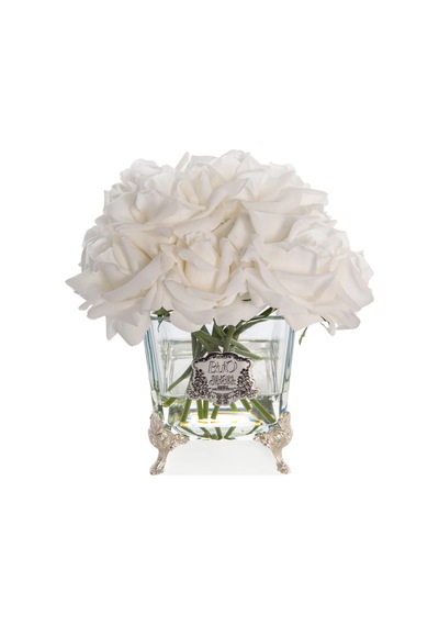 Pirinç Ayaklı Cam Silver 13 Gül Luxury Home Perfume Çiçek