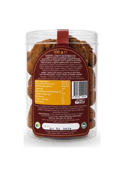 Organik Kakaolu Cevizli Kurabiye 100g