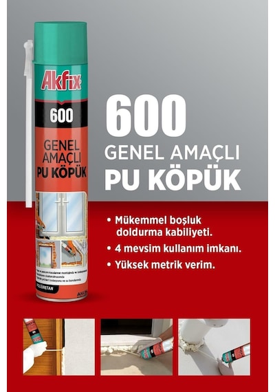 Akfix Pu Foam Multı Purpose Köpük 600 Gr Akfix