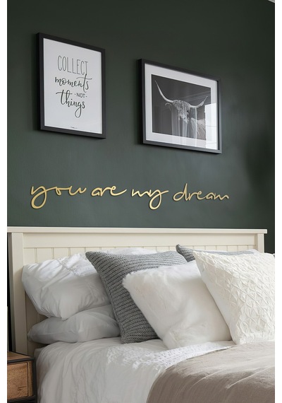 You Are My Dream Metal Duvar Yazısı - Gold