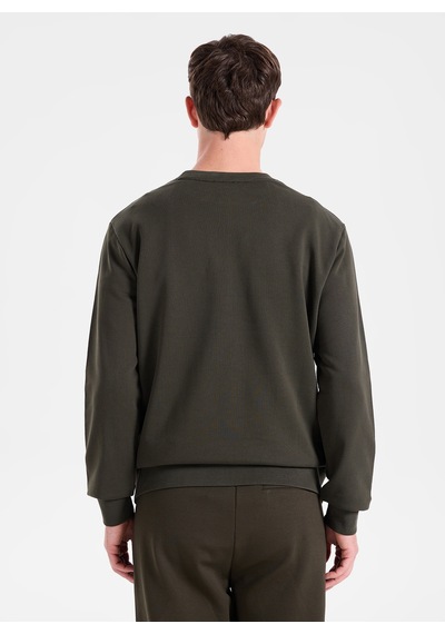 National Geographic N6wm-swt4339 Haki Kapüşonlu Relaxed Baskılı Erkek Sweatshirt