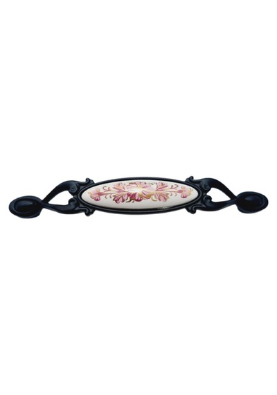 Miray 96 Mm Metal Siyah Porselen Motif Desenli / 5 Adet Siyah