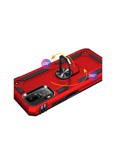 Xiaomi Redmi Note 10S Yüzüklü Standli Vega Kilif Ekran Koruyucu 510330669