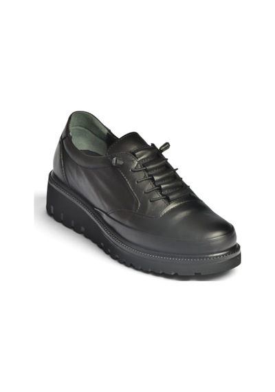 Fox Shoes Z555250803 Siyah Hakiki Deri Günlük Kadın Ayakkabı