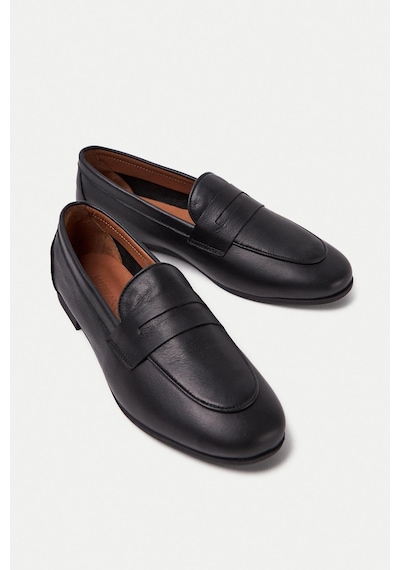 Mubiano Hakiki Deri Collection Kadın Loafer & Babet Siyah -mcmng12103-s Siyah