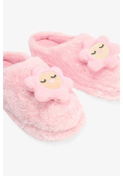 Penti Açık Pembe Happy Flower 3D Çiçek Nakışlı Ev Terliği