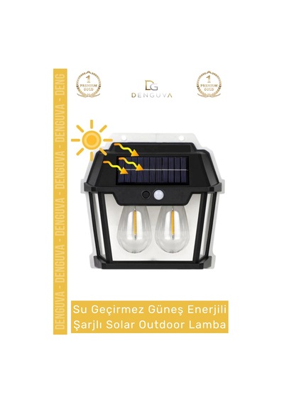 Özel Üretim Su Geçirmez Güneş Enerji Şarjlı Duvara Monte Dış Cephe Uygun Solar Outdoor Lamba