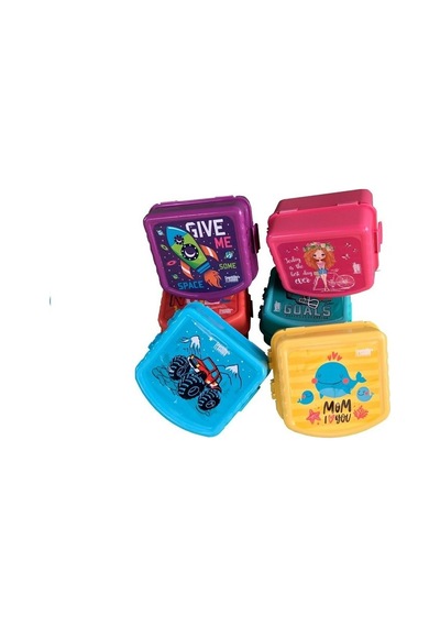 14x9 Cm 4 Bölmeli Beslenbe Kabı 2057 Çok Renkli