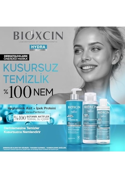 Bioxcin Hydra Yüz Temizleme Jeli Hyalüronik Asitli, İpek Proteinli, Aloe Vera Ve Pantenol İçerikli, Hassas Ciltler İçin, 500 Ml