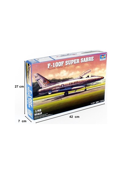 1/48 F-100f Super Sabre Savaş Uçağı Maketi, Trumpeter 02840