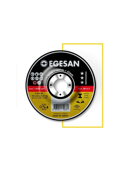 Egesan Metal Taşlama Taşı 115 x 6 MM