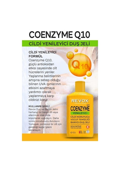 Revox Coenzyme Q10 Cildi Yenileyici Sülfatsız Banyo Ve Duş Jeli 400 ML