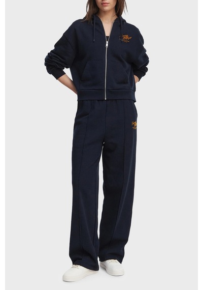 Tommy Hilfiger Pamuklu Comfort Fit Yüksek Bel Pantolon Bayan Pantolon Ww0ww50783 C1g Lacivert