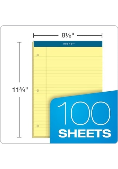 Tops Double Disket Writing Tablet İle Ekstra Sert Arka Taraf, 8 1/2 X 11 3/10,2 Cm, Delikli, 3-delik Delikli, Kanarienvoegel, Legal/genişlik Rule, 100 Yaprak Pro Blok, 3 Pads Pro Pack 63392 Tops Double Disket Writing Tablet İle Ekstra Sert Arka Taraf, 8 1/2 X 11 3/10,2 Cm, Delikli, 3-delik Delikli, Kanarienvoegel, Legal/genişlik Rule, 100 Yaprak Pro Blok, 3 Pads Pro Pack 63392