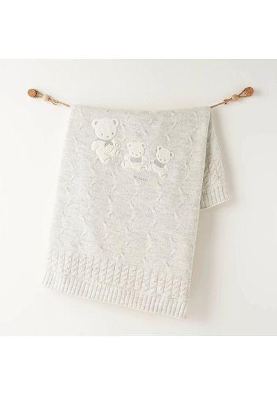 Andywawa Ac26341 Triko Battaniye 85x100 Grey Melange Çok Renkli Melange