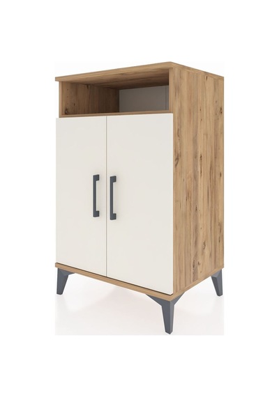 Hyperion Komodin 3 Raflı 2 Kapaklı 60x44x96 Çam-aytaşı Atlas Çam