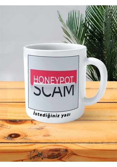 Honeypot Baskılı Kupa Bardak Kişiye Özel Desen 1 Çok Renkli